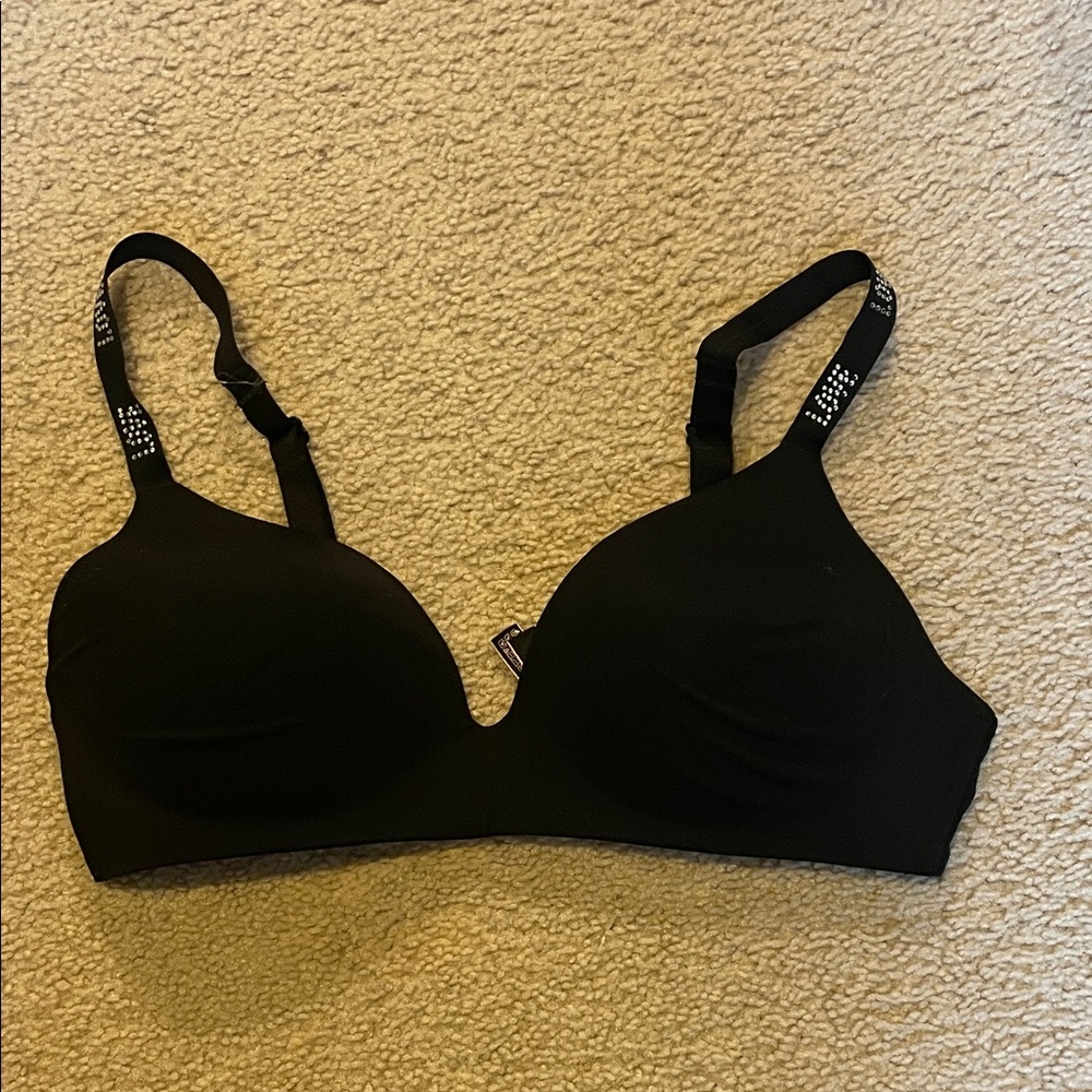 Victoria's Secret Black Bra with Embellished Straps
